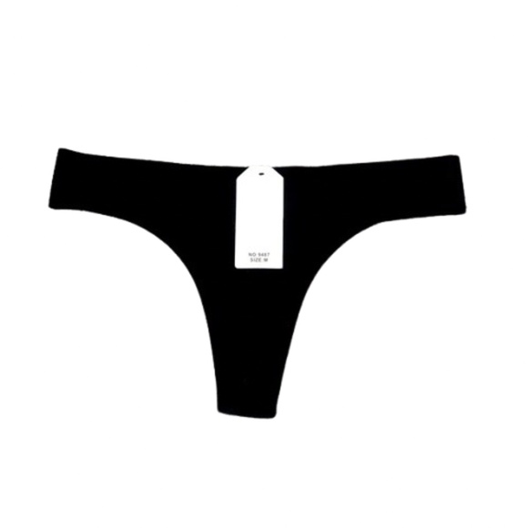 2/$29 ✦ Black Invisible Breathable Seamless Thong Panty - Picture 2 of 6